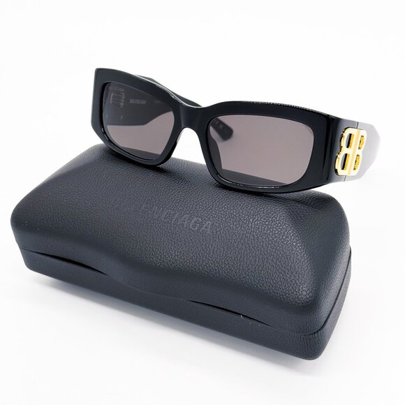 NEW BALENCIAGA BB0360S 005 SUNGLASSES UNISEX BLACK RECTANGULAR BALENCIAGA main image 11